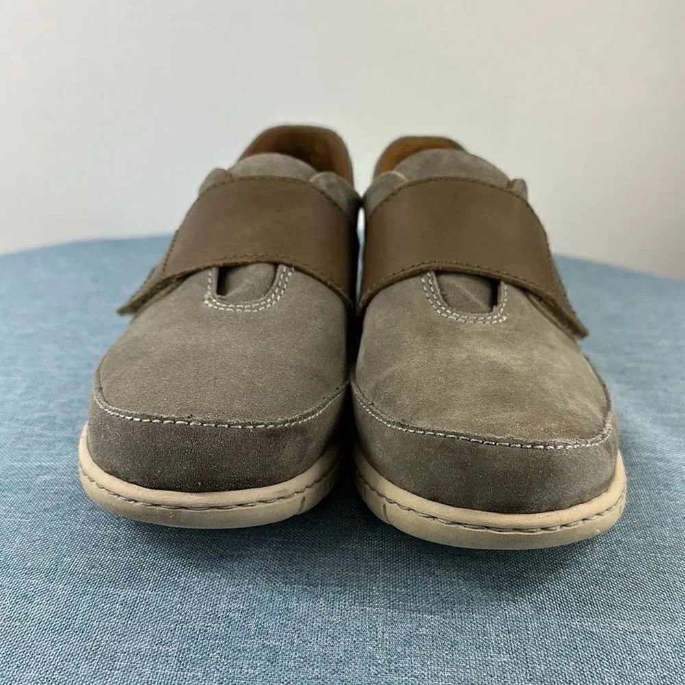 Born Morganite Gray Leather Strap Slip On Shoes Size 9.5 - Picture 3 of 9
